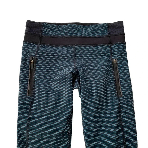 Lululemon Inspire Tight Score Jacquard Black Indian Ocean Black Size 6 - Picture 12 of 15